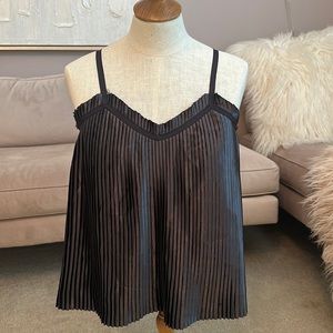 Silky Black Tank Top